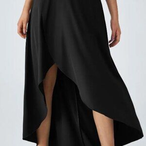 Halara Breezeful High Waisted High Low Ruffle Maxi Skirt Size Medium